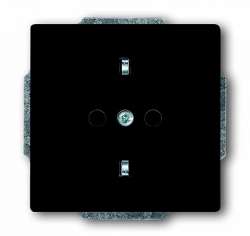 ABB BJE Solo/Future Чёрный Антрацит Розетка с/з с защитными шторками арт. 2013-0-5265