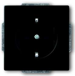 ABB BJE Solo/Future Черный бархат Розетка с/з арт. 2011-0-6211