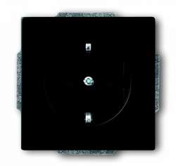 ABB BJE Solo/Future Черный бархат Розетка с/з с защитными шторками арт. 2013-0-5333