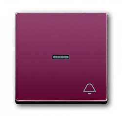 ABB BJE Solo/Future Красный Клавиша 1-я с прозрачной линзой и симв звонок арт. 1751-0-2778