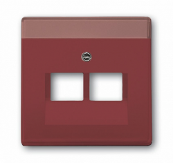 ABB BJE Solo/Future Красный Накладка 2-ой ТЛФ и комп розетки наклонной (мех214/15/17) арт. 1710-0-3218