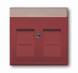 ABB BJE Solo/Future Красный Накладка 2-ой ТЛФ/комп розетки для суппортов 1810-1816 арт. 1710-0-3230