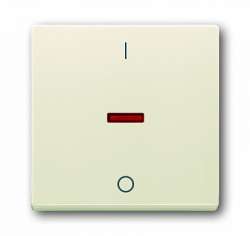 ABB BJE Solo/Future Крем Клавиша 1-я с красной линзой и маркиров для 2-х,3-х полюсных выкл арт. 1751-0-2742