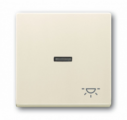 ABB BJE Solo/Future Крем Клавиша 1-я с прозрачной линзой и симв свет арт. 1751-0-2745