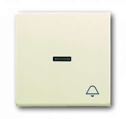 ABB BJE Solo/Future Крем Клавиша 1-я с прозрачной линзой и симв звонок арт. 1751-0-2746