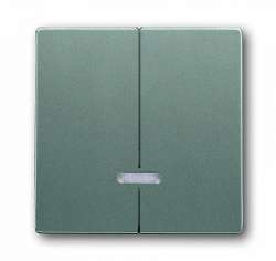 ABB BJE Solo/Future Серый Металлик Накладка двухканального нажимного светорегулятора арт. 6599-0-2943