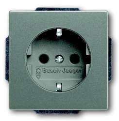 ABB BJE Solo/Future Серый Металлик Розетка с/з арт. 2011-0-6216