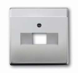 ABB BJE Сталь Накладка 1-й ТЛФ/Комп розетки наклонной (мех 213/16) арт. 1710-0-3763