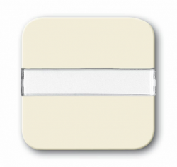 ABB Busch Duro Клавиша для механизма одноклавишного выключателя/переключателя/кнопки с подсвечивающимся полем для надписи (51x10 мм), слоновая кость арт. 1731-0-1445