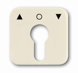 ABB Busch Duro Плата центральная с поворотной ручкой, с маркировкой для выключателя жалюзи с зам. 2712/2713 U и 2722/2723 U, слоновая кость арт. 1710-0-1332