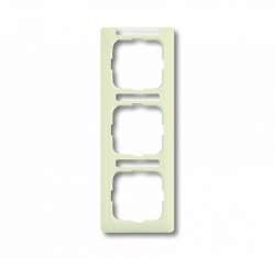ABB Busch Duro Рамка 3-постовая, вертикальная, с полем для надписи, linear, слоновая кость арт. 1754-0-4096