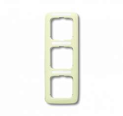 ABB Busch Duro Рамка 3-постовая, вертикальная, с полем для надписи, слоновая кость арт. 1754-0-3708