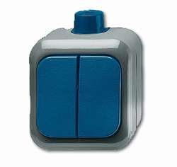 ABB Busch Duro Выключатель 2-клавишный, откр.монтаж, IP66, для работы в агрессивных средах арт. 1084-0-0839