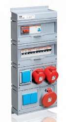 ABB CEWE Бокс MPR63/1MS с розетками в сборе, IP44, пластик арт. 2CMA168985R1000