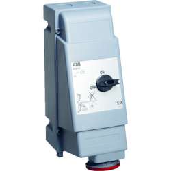 ABB CEWE Розетка 463MVS6 для тяж усл с выкл и блокировкой 63A,3P+N+E,IP44 арт. 2CMA162345R1000