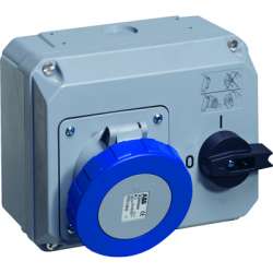 ABB CEWE Розетка с выключателем и механической блокировкой 363MHS6W, 63A, 3P+E, IP67, 6ч арт. 2CMA167899R1000
