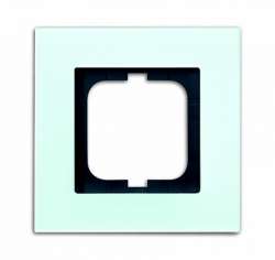 ABB Carat Рамка 1-постовая, Carat, белое стекло арт. 1754-0-4250