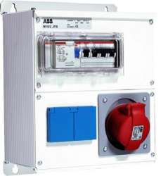 ABB Combi Бокс M16/2 JFB CTFL с розеткамии фланцами в сборе ,металл, IP44 арт. 2CMA100020R1000