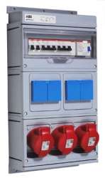 ABB Combi Бокс MPR16/3 с розетками в сборе, IP44, пластик арт. 2CMA168995R1000