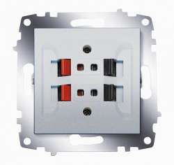 ABB Cosmo Алюминий Розетка аудио 2-ая арт. 619-011000-241