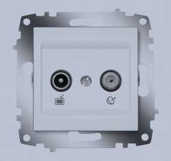 ABB Cosmo Алюминий Розетка оконечная TV + Спутник арт. 619-011000-290