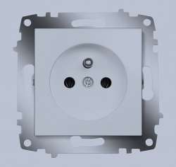 ABB Cosmo Алюминий Розетка с/з французский стандарт арт. 619-011000-268
