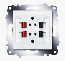 ABB Cosmo Бел Розетка аудио 2-ая арт. 619-010200-241