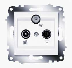 ABB Cosmo Бел Розетка оконечная TV + Радио + Спутник арт. 619-010200-234
