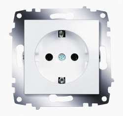 ABB Cosmo Бел Розетка с/з арт. 619-010200-217