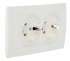 ABB Cosmo Бел Розетка с/з двойная арт. 632-010200-907
