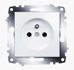 ABB Cosmo Бел Розетка с/з французский стандарт арт. 619-010200-268