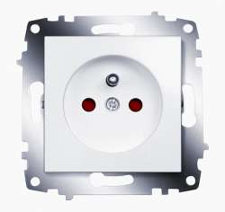 ABB Cosmo Бел Розетка с/з французский стандарт с защитными шторками арт. 619-010200-263