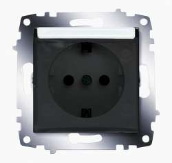 ABB Cosmo Бел Розетка с/з с защитной крышкой арт. 619-010200-218