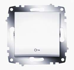 ABB Cosmo Бел Выключатель кнопочный с символом Ключ арт. 619-010200-204