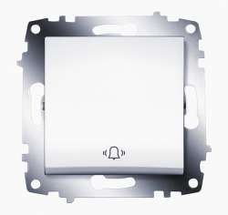 ABB Cosmo Бел Выключатель кнопочный с символом Звонок арт. 619-010200-207