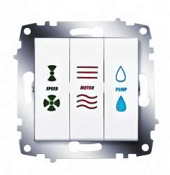 ABB Cosmo Бел Выключатель кондиционера 3 кл. арт. 619-010200-279