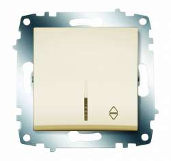 ABB Cosmo Крем Переключатель 1 кл. сх. 6 с подсв. арт. 619-010300-210