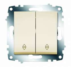 ABB Cosmo Крем Переключатель 2 кл. сх. 6 арт. 619-010300-211