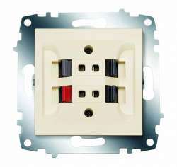 ABB Cosmo Крем Розетка аудио 2-ая арт. 619-010300-241