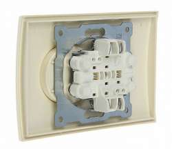 ABB Cosmo Крем Розетка б/з двойная арт. 632-010300-908