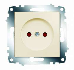 ABB Cosmo Крем Розетка б/з с защитными шторками арт. 619-010300-286