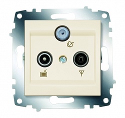 ABB Cosmo Крем Розетка оконечная TV + Радио + Спутник арт. 619-010300-234