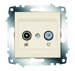 ABB Cosmo Крем Розетка оконечная TV + Спутник арт. 619-010300-290
