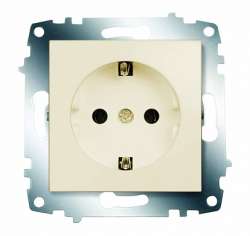 ABB Cosmo Крем Розетка с/з арт. 619-010300-217