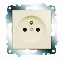 ABB Cosmo Крем Розетка с/з французский стандарт арт. 619-010300-268