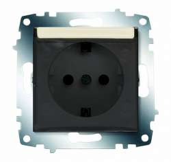 ABB Cosmo Крем Розетка с/з с защитной крышкой арт. 619-010300-218