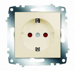 ABB Cosmo Крем Розетка с/з с защитными шторками арт. 619-010300-243