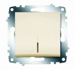 ABB Cosmo Крем Выключатель 1 кл с подсв. арт. 619-010300-201