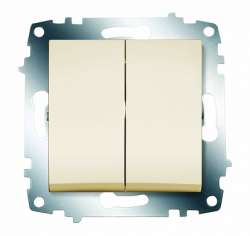 ABB Cosmo Крем Выключатель 2 кл арт. 619-010300-202