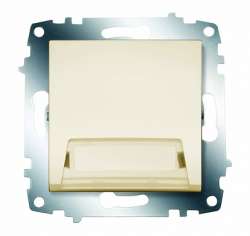 ABB Cosmo Крем Выключатель кнопочный с полем для надписи арт. 619-010300-208